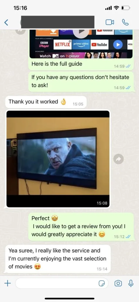 WhatsApp kundemelding og tilbakemelding 1