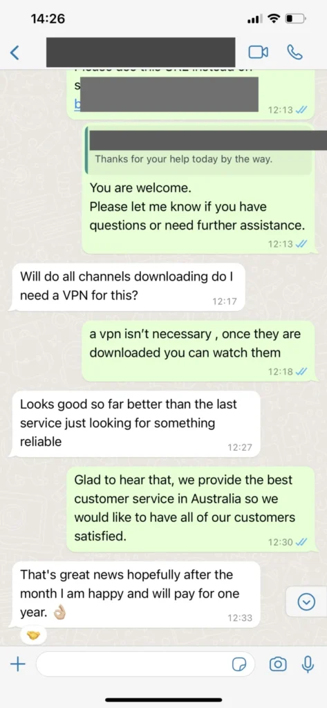 WhatsApp kundemelding og tilbakemelding 3